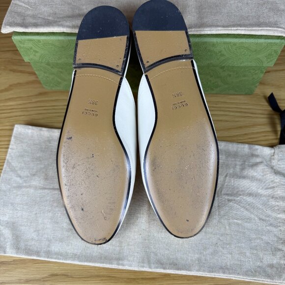 GUCCI Princetown Mules in Mystic White Size 38.5 Box, Dust Bags, Receipt! - Picture 8 of 13